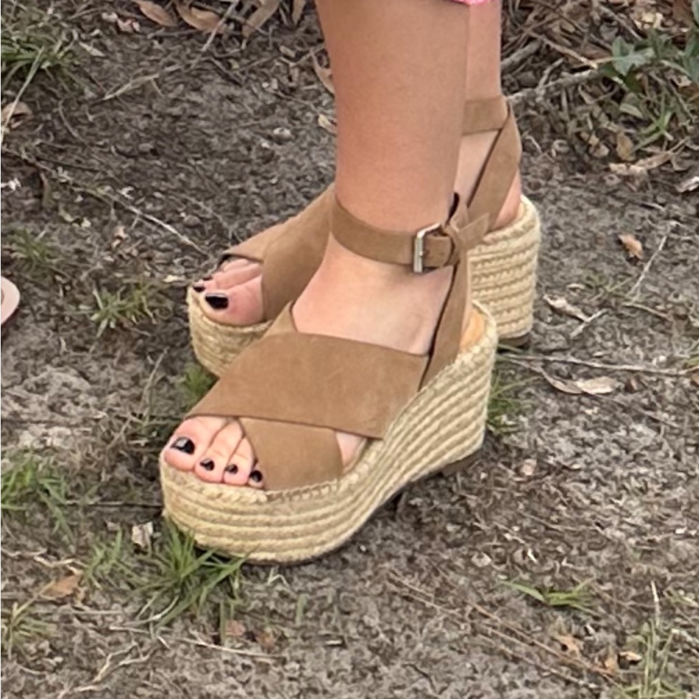 Women's Tan Platform Espadrille Sandals